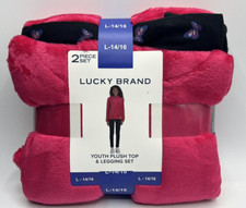 Girls Size L 14/16 Lucky Brand 2-Piece Plush Top Legging Set Outfit