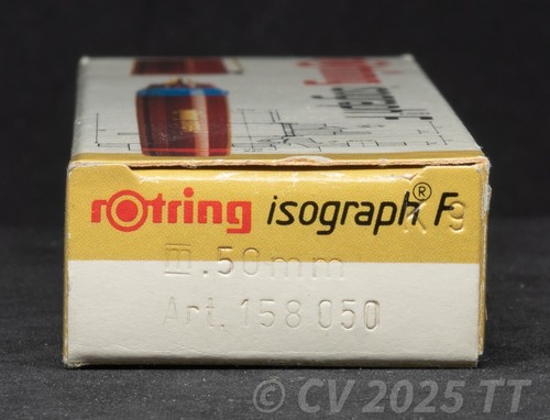 Rotring 158 050 isograph F (Film) 0,50 mm - Tuschefüller / technical pen - NOS - Bild 6 von 6