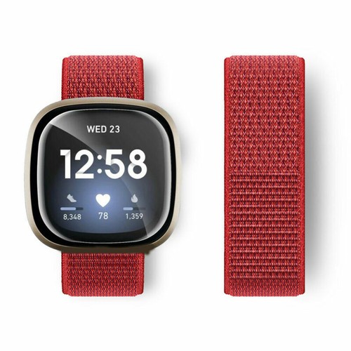 For Fitbit Versa 4 3 Fitbit Sense Nylon Loop Sport Watch Band Strap Wristband - Picture 54 of 55