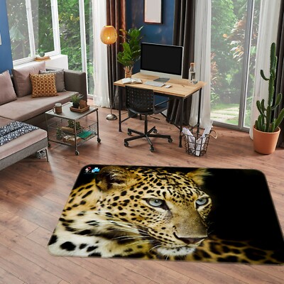 3D Gelb Leopard ZHUC1031 Spiel Rutschfester Teppich Matte Foto Teppich Zoe
