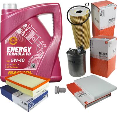 MAHLE Inspektionspaket 5 L MANNOL Formula 5W-40 für VW Caddy II Kasten 1.9 TDI