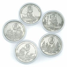 Atolón Suwarrow 100 libras conjunto de 5 monedas barco grandes batallas navales de Rusia 2017