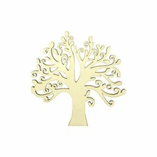 Wrapables Wooden Tree Embellishment Tag for DIY Arts & Crafts (Set of 10)