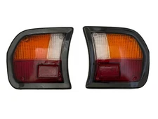Peugeot 504 Tail Light Lens Set Left and Right Black Trim NEW !!  #501-502