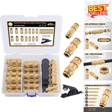 Comprehensive 23 PCS Brass DOT Air Line Fittings for Truck & Industrial Repairs