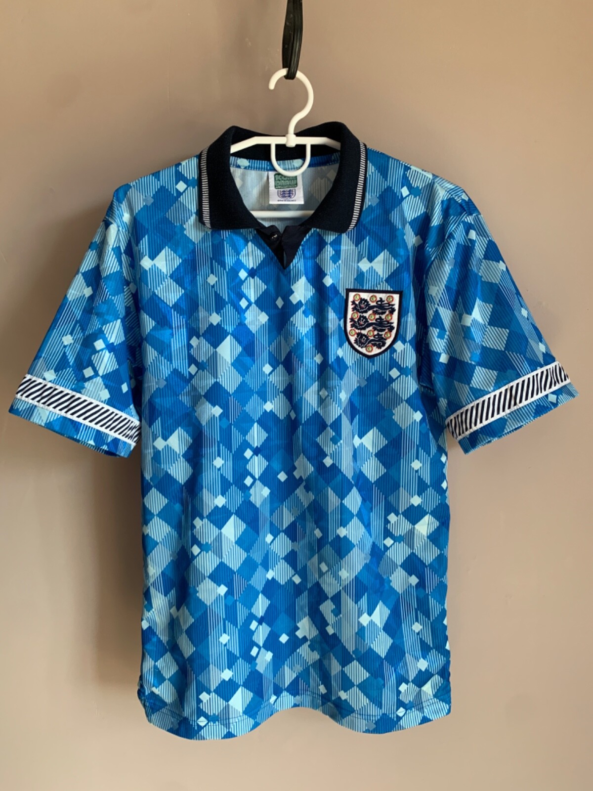 England Third Football Shirt Score Draw Retro Soccer Jersey Size Small