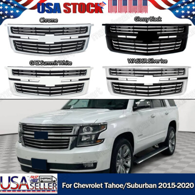Front Upper Grille Grill For 2015-2020 Chevrolet Chevy Tahoe/Suburban LTZ Style