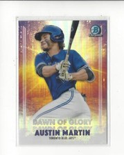 2021 Bowman Chrome Dawn of Glory Refractor #DOG13 Austin Martin Blue Jays