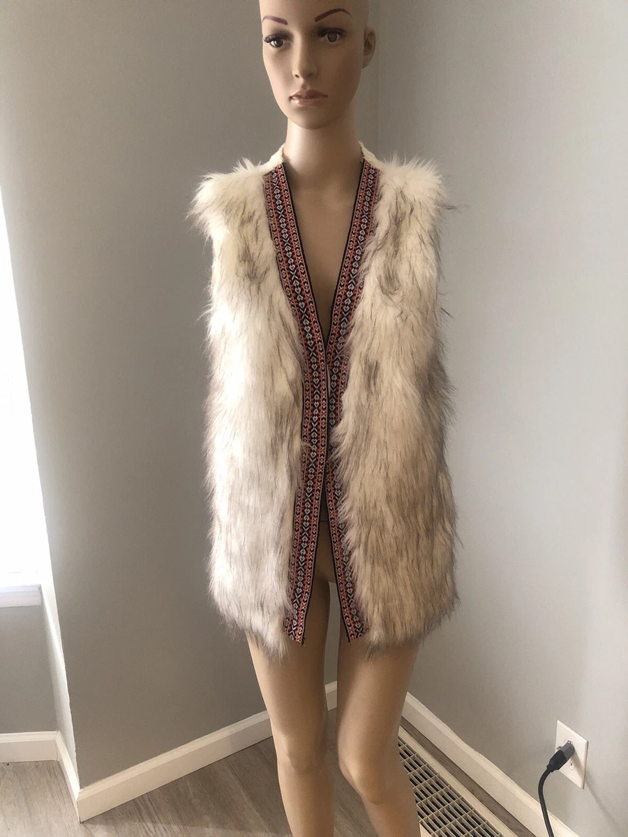 Boho fur vest sale