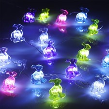 Easter String Lights, 50LED 16FT Each Colorful Bunny Decorative Fairy Lights ...