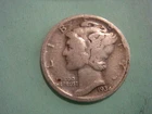 1934 D  Mercury Dime - Good+ album filler condition , actual coin in photo