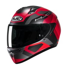 CASCO HJC CS-10 TINS MC1SF MATT BLACK RED INTEGRALE VISIERA TRASPARENTE