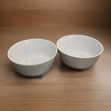 IKEA White 12011-1 Stoneware Coupe Cereal Soup Bowls 5-1/2" x 2-1/2" - Set of 2