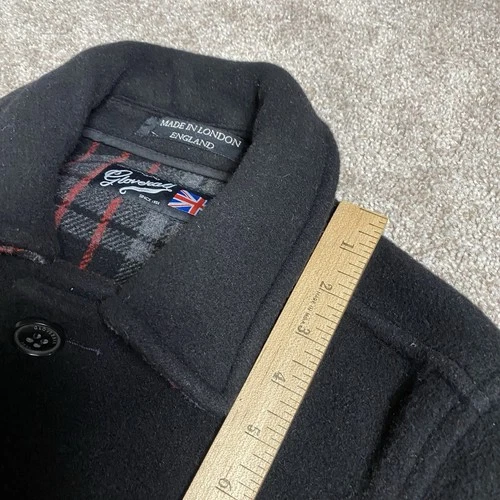Gloverall Original English Coat Jacket Black Wool Donkey Formal Chore 36 XS image 6