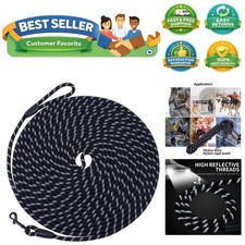 Long Dog Leash for Training 15Ft-Reflective Nylon Rope with Swivel Hook-Recal...