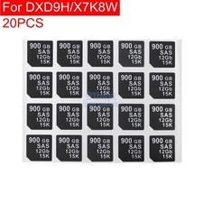 20PCS 900GB SAS 12GB 15K DXD9H X7K8W Tray Caddy Adhesive Stickers Labels
