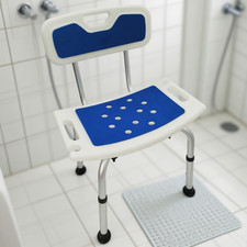 Portable Aluminum Alloy Shower Chair Non-Slip Safety Bath Stool 150kg Capacity