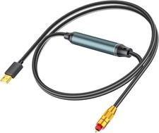 USB to Optical Sound Adapter USB to Fiber Optical Sound SPDIF Port Connection Co