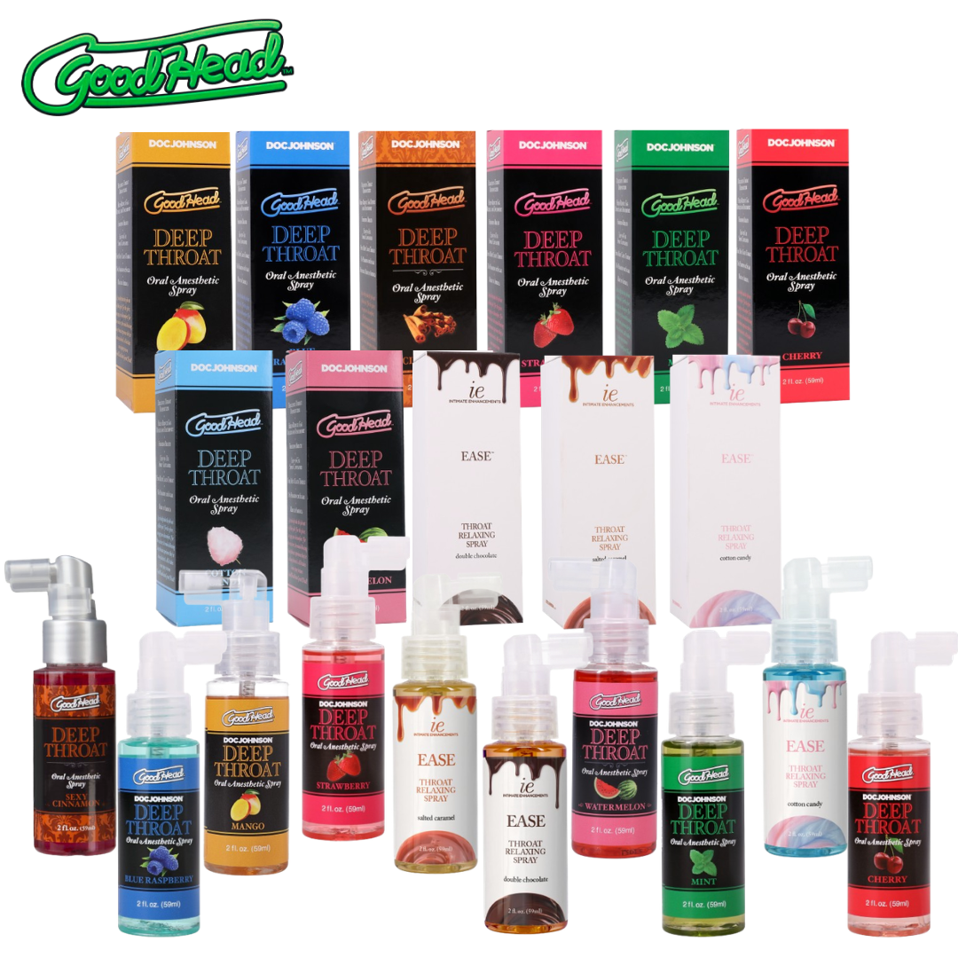 GoodHead Deep Throat Spray – Numbing Gel Desensitizer, Flavored Edible Lube By Doc Johnson