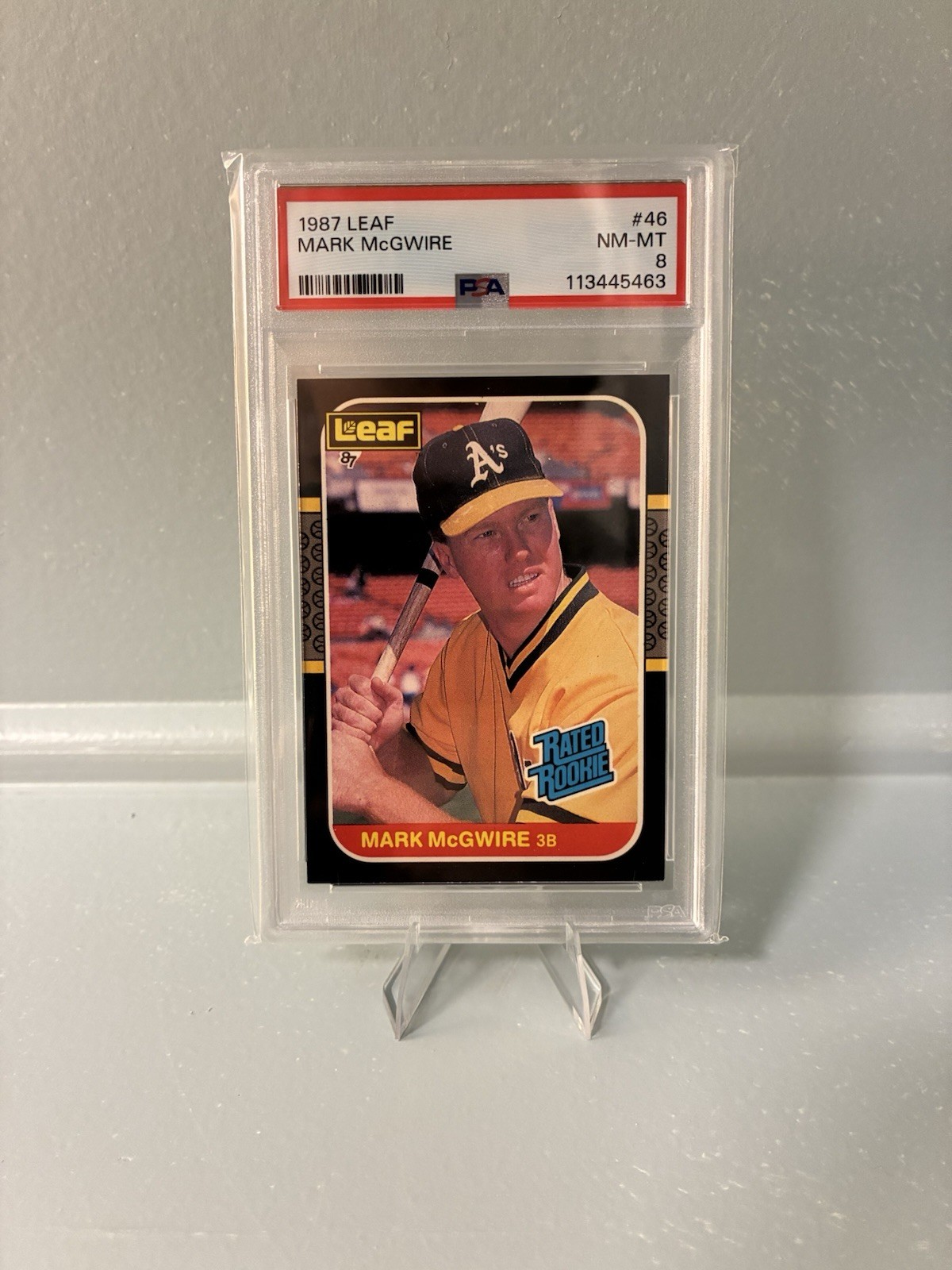 1987 Leaf - Rated Rookie Mark McGwire #46 - Oakland Athletics