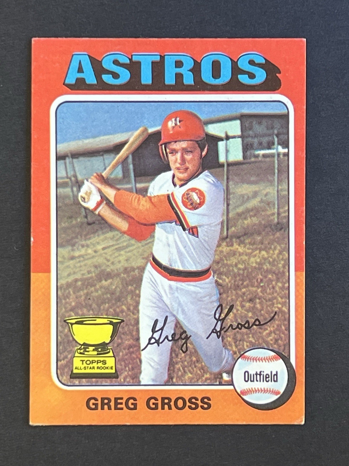 1975 Topps Mini #334 Greg Gross Houston Astros Rookie Cup