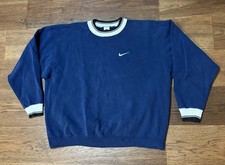 Vintage 90s Nike Swoosh Pullover Sweatshirt Adult Size XXL USA Made WHITE TAG