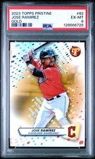 2023 TOPPS PRISTINE GOLD #82 JOSE RAMIREZ 8/50 PSA 6