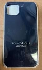 Silicone Rubber Phone Case For Apple iPhone 14 Plus Navy Soft Back Cover