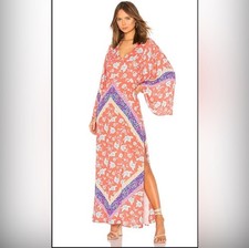 Lovers and Friends Better Vibes Kimono Maxi Dress Small Boho