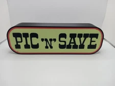 Retro Pic 'n' Save Store logo 10" lightbox sign retro store sign display picnsav
