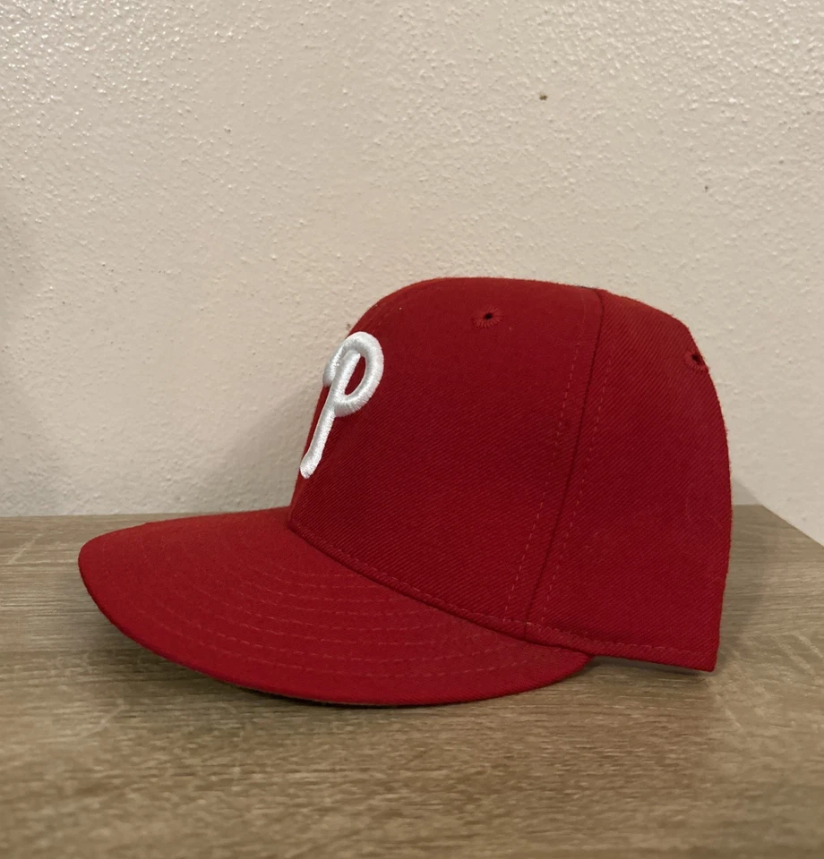 Sombrero profesional New Era de colección años 90 Phillies MLB colección de diamantes lana ajustado 7 3/8 Foto 4 de 4