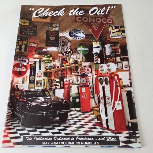Vintage Porcelain Gasoline Magazine - Motor Oil Gas Pump Porcelain Ad Sign