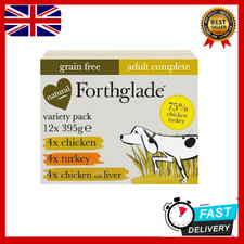 Forthglade Wet Dog Food Variety Pack (12 x 395g Trays) Grain Free Hypoallergenic 3.64 per kilo