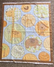 Baby Jungle Animals Baby Quilt Fabric Panel, Wall Hanging, Cheater Quilt