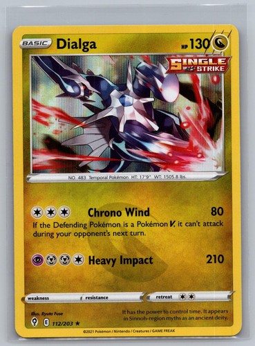 Dialga 112/203 Holo Rare Evolving Skies Pokemon Near Mint