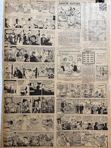 1955 COMIC PAGES (20) NEWSPAPER PAGES OKLA. CITY GROUP #1