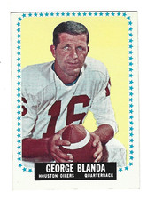 GEORGE BLANDA 1964 Topps Football # 68 SP Houston Oilers HOF Short Print Ex Plus