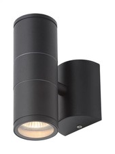 Wall Light Black Islay Double Spot IP44 Marine Grade Coast Outdoor CZ-29320-BLK