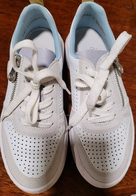 Sneaker Bei Rieker, Fast Neu, zu Groß Gekauft,Weiß Gr. 36 Mit Blau Und Gelb