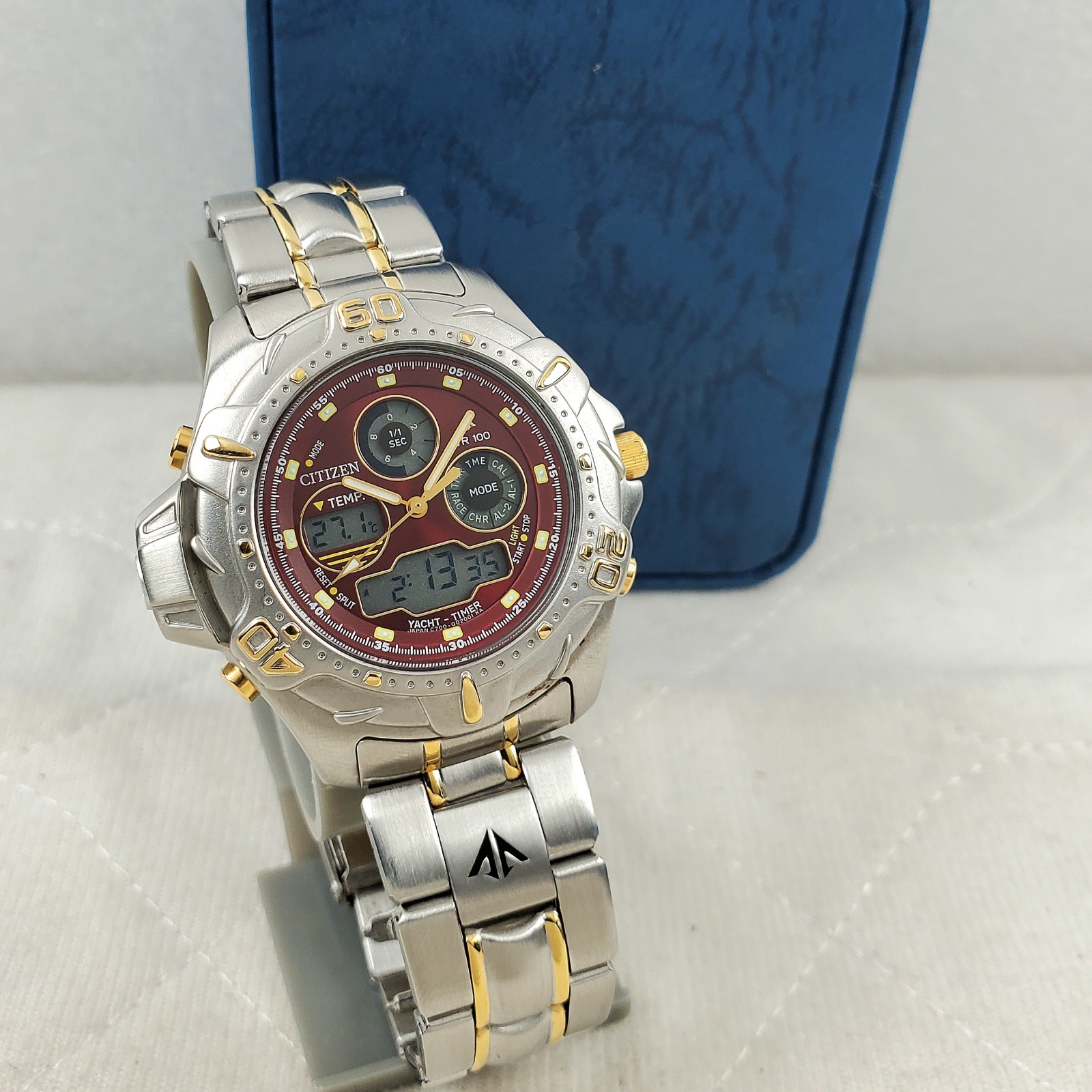 RED C700-Q01610 VINTAGE CITIZEN MEN'S RARE PROMASTER ANA-DIGI WATCH YACHT-TIMER - VintageWatches.PK RED C700-Q01610 VINTAGE CITIZEN MEN'S RARE PROMASTER ANA-DIGI WATCH YACHT-TIMER - vintagewatches.pk