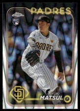 Yuki Matsui Rookie 2024 Topps Chrome RayWave San Diego Padres #116