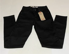 Levis 721 High Rise Skinny Jeans Womens Sz 2 Tag 26x30 (26x29) Black Stretch NWT