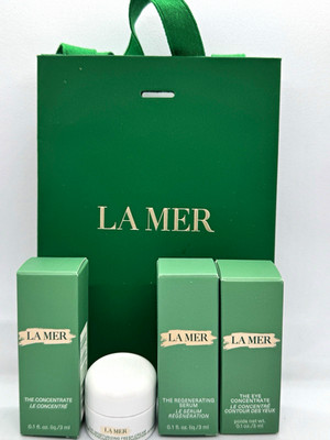LA MER The Concentrate, Regenerating Serum, Eye Concentrate Set with gift bag