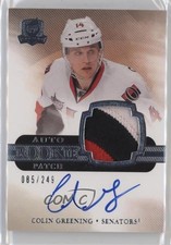 2011-12 Upper Deck The Cup Rookie 85/249 Colin Greening #145 Patch Auto 0bz8
