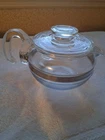 Vtg PYREX Flame Ware 8446-B Glass Stove Top Coffee/Tea Pot Kettle With Lid