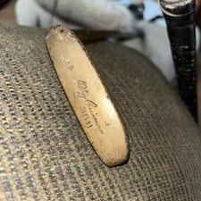 VINTAGE HICKORY SHAFT OTEY CRISMAN Super Deluxe BRASS PUTTER GOLF CLUB Rare 38H