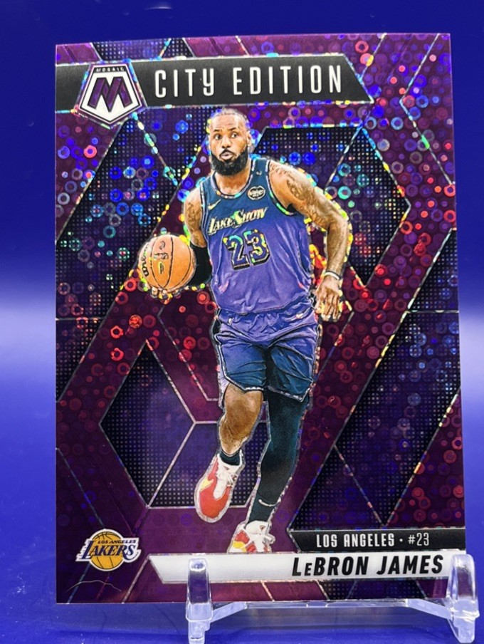 2024-25 Panini Mosaic City Edition LeBron James #286 Fast Break Purple Prizm /50