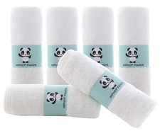 HIPHOP PANDA Baby Washcloths, Rayon Made from Bamboo - 2 Layer Ultra Soft Absorb
