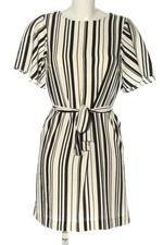 H&M Abito a maniche corte Donna Abito Taglia IT 38 bianco sporco-nero