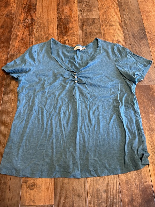 Women’s Avenue Short Sleeve Blue Shirt Size 18/20